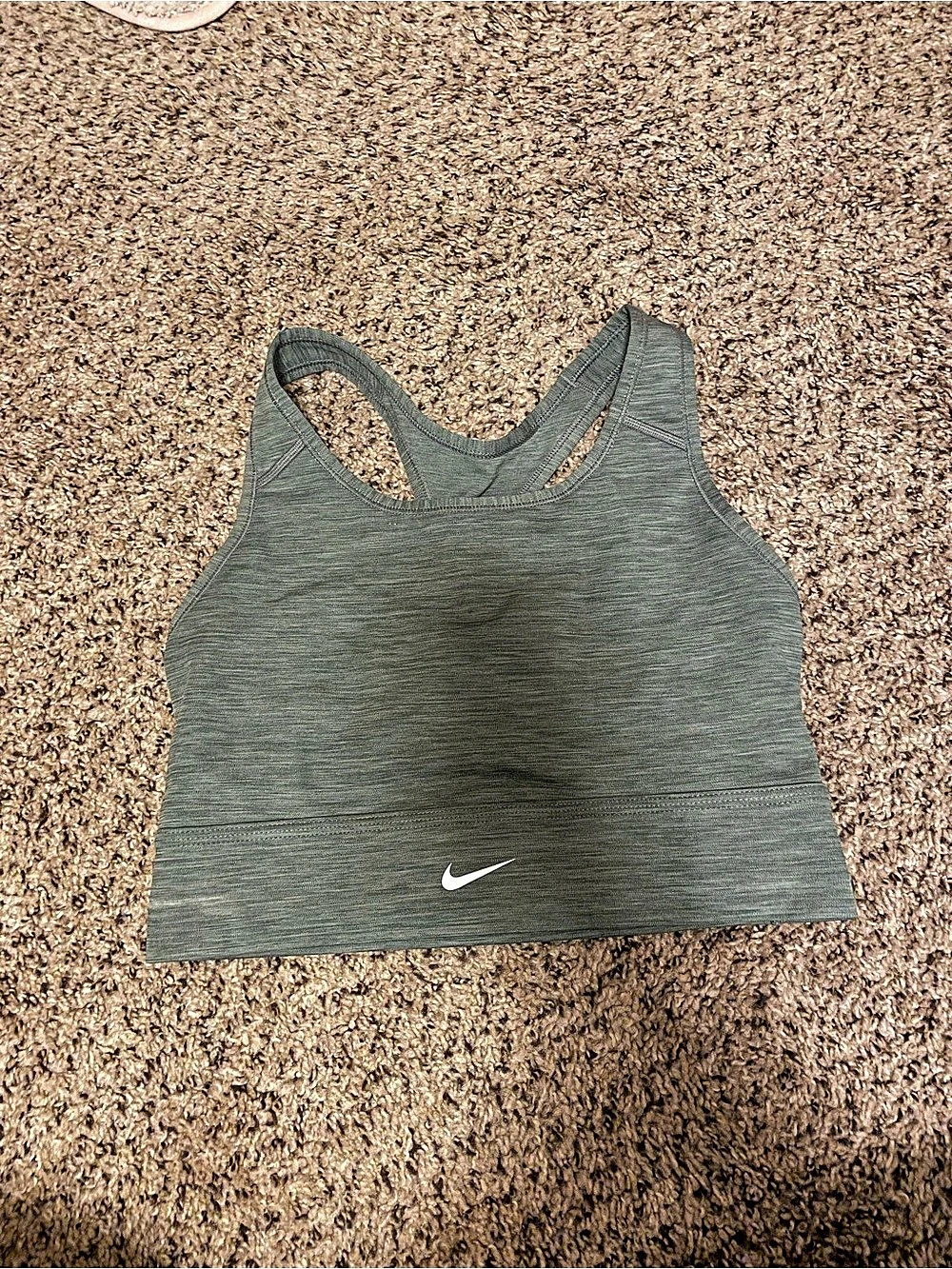 Nike Dri-FIT Swoosh Medium Support Sports Bra Green Small